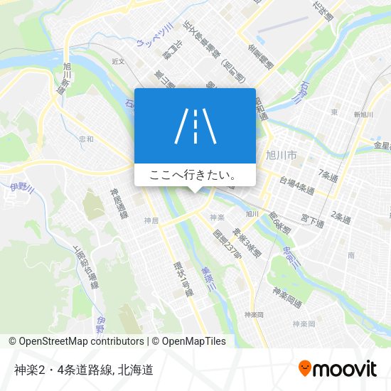 神楽2・4条道路線地図