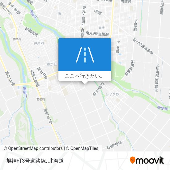 旭神町3号道路線地図