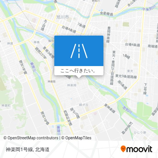 神楽岡1号線地図