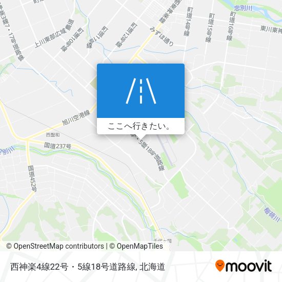 西神楽4線22号・5線18号道路線地図