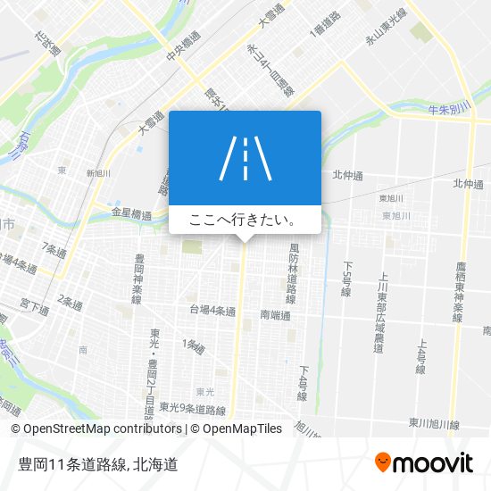 豊岡11条道路線地図