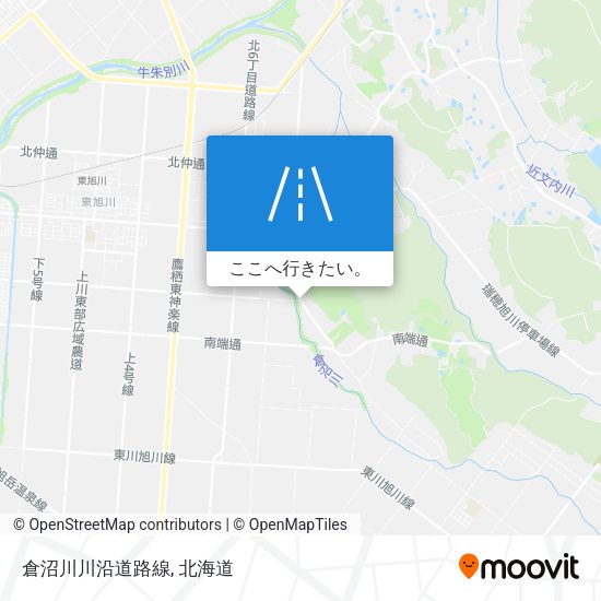 倉沼川川沿道路線地図