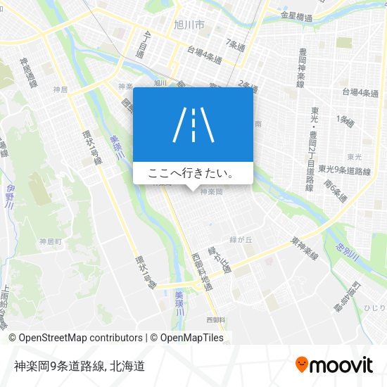 神楽岡9条道路線地図