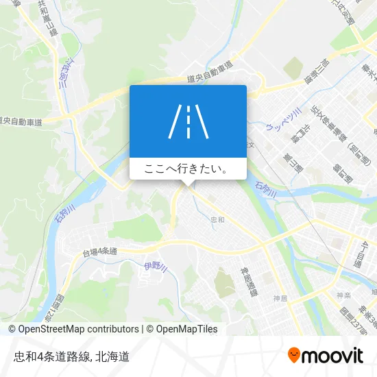 忠和4条道路線地図