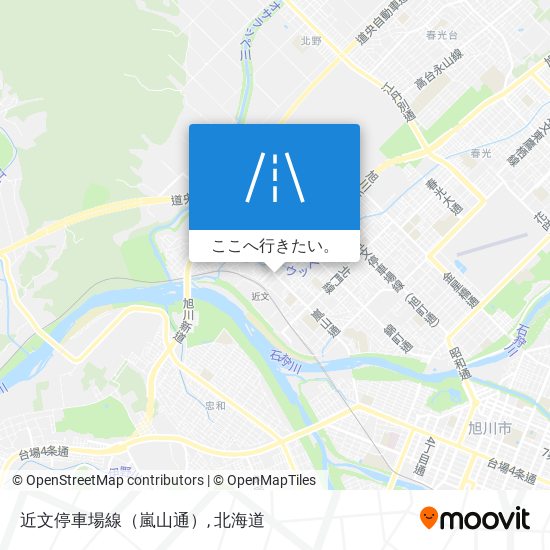 近文停車場線（嵐山通）地図