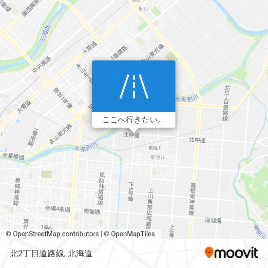 北2丁目道路線地図
