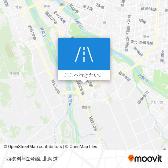 西御料地2号線地図