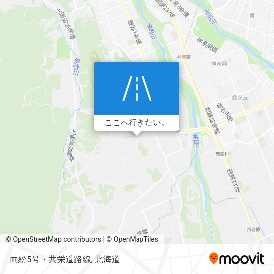 雨紛5号・共栄道路線地図