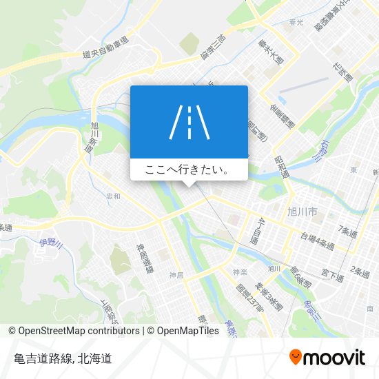 亀吉道路線地図