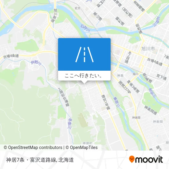 神居7条・富沢道路線地図
