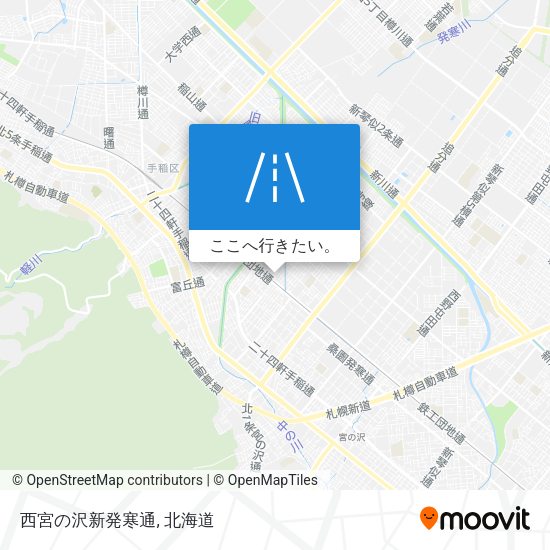 西宮の沢新発寒通地図