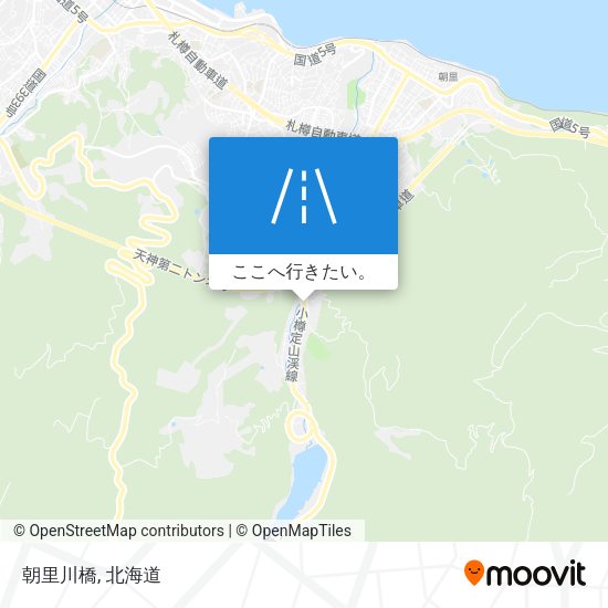 朝里川橋地図