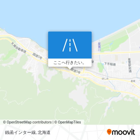 銭函インター線地図