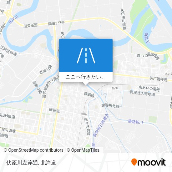 伏籠川左岸通地図