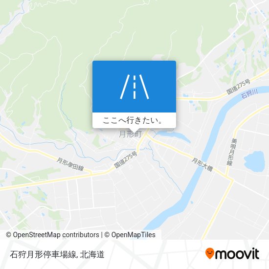 石狩月形停車場線地図