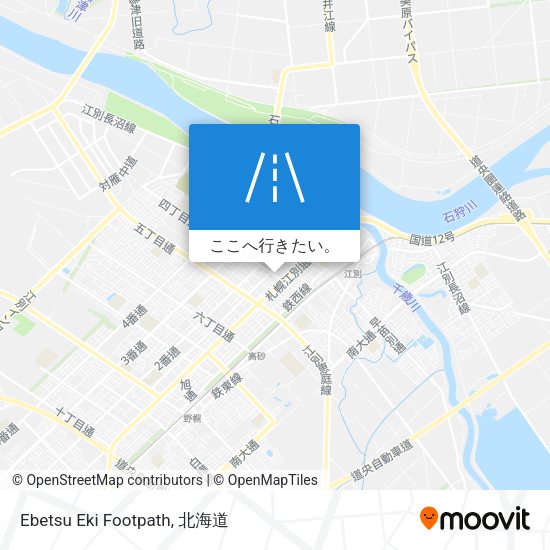 Ebetsu Eki Footpath地図