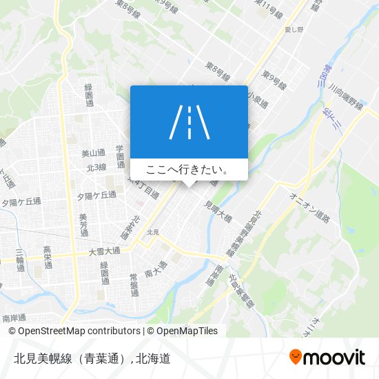 北見美幌線（青葉通）地図