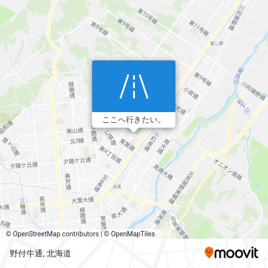 野付牛通地図
