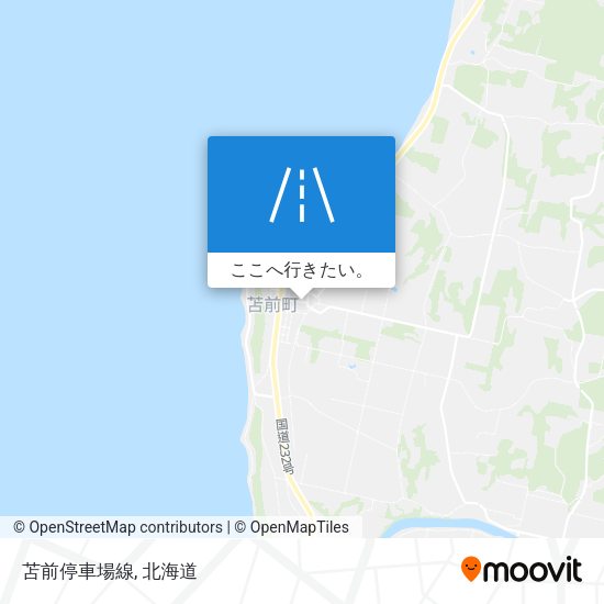 苫前停車場線地図