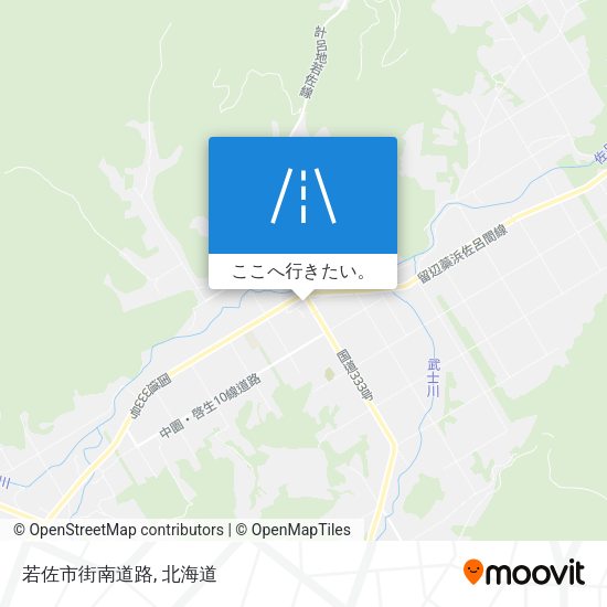 若佐市街南道路地図