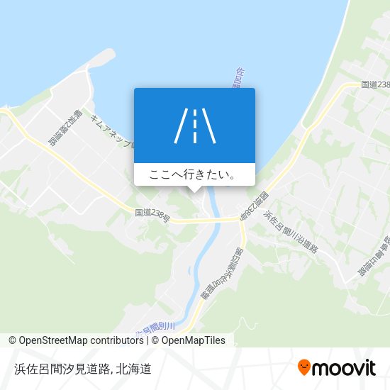 浜佐呂間汐見道路地図