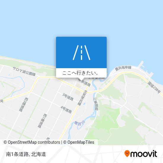 南1条道路地図