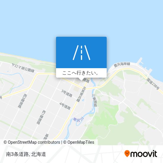 南3条道路地図