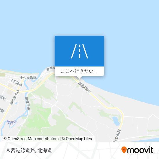 常呂港線道路地図