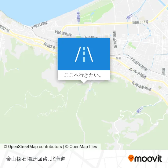 金山採石場迂回路地図
