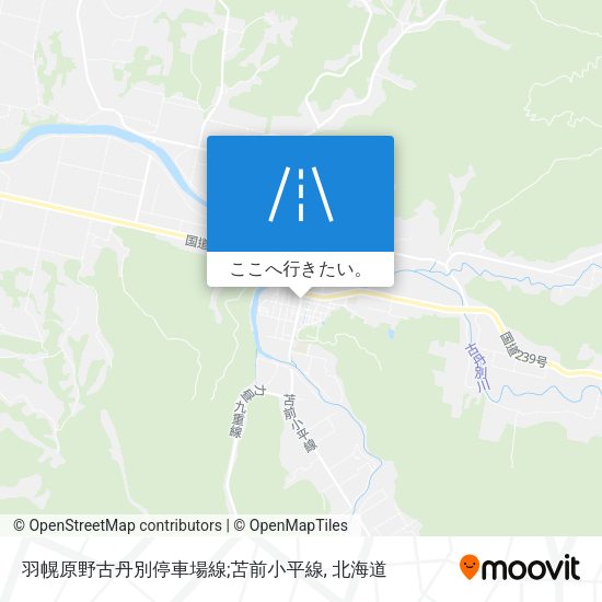 羽幌原野古丹別停車場線;苫前小平線地図