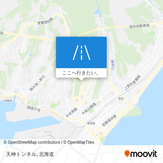 天神トンネル地図