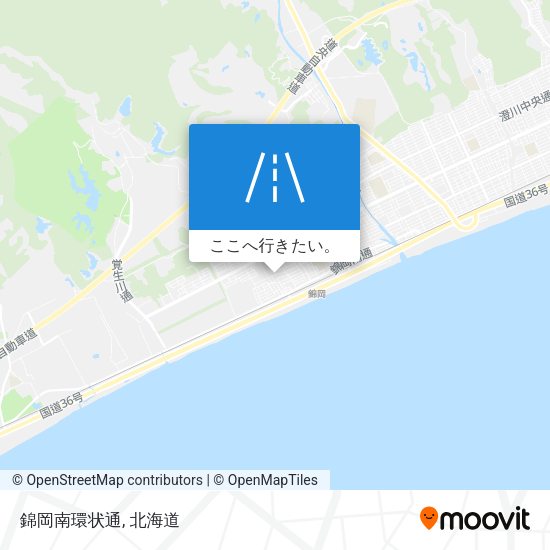 錦岡南環状通地図
