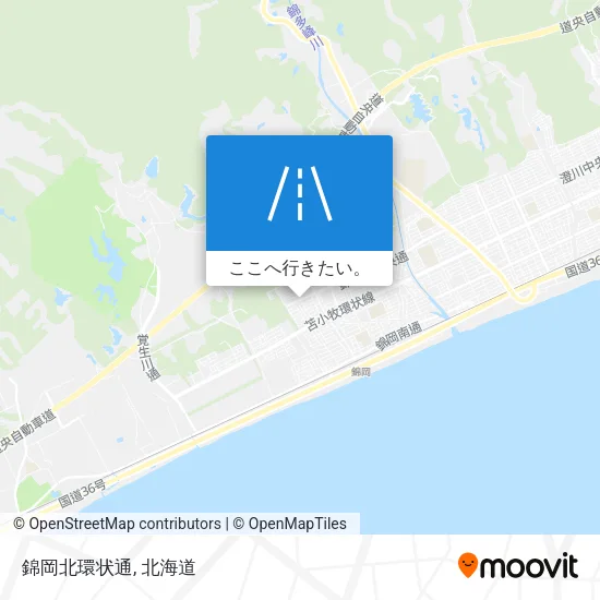 錦岡北環状通地図