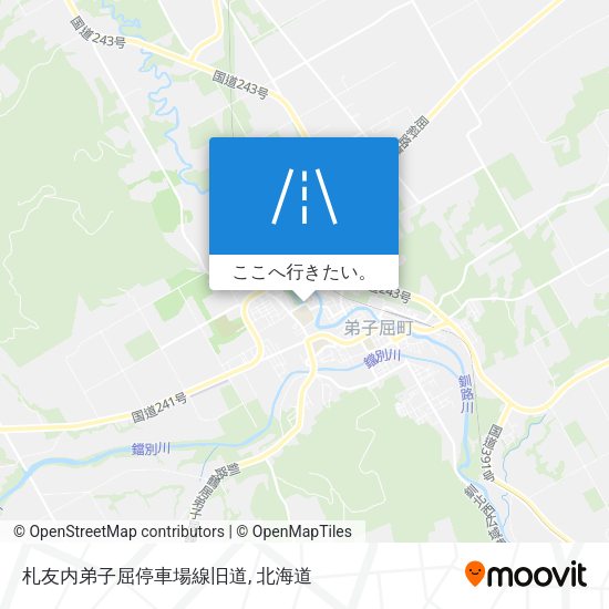 札友内弟子屈停車場線旧道地図
