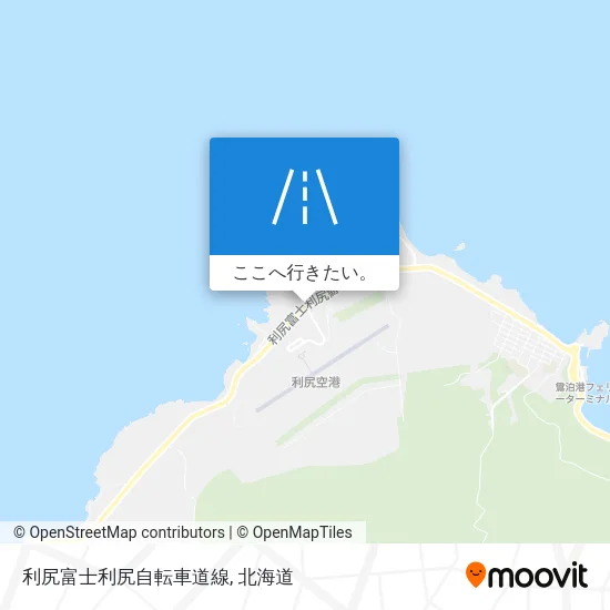 利尻富士利尻自転車道線地図