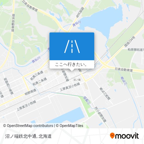 沼ノ端鉄北中通地図