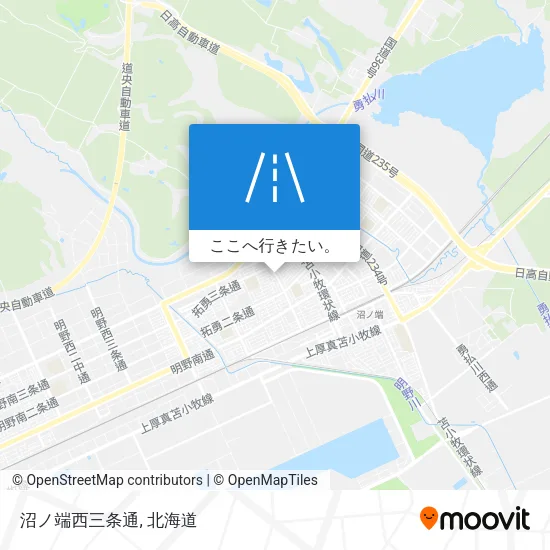 沼ノ端西三条通地図