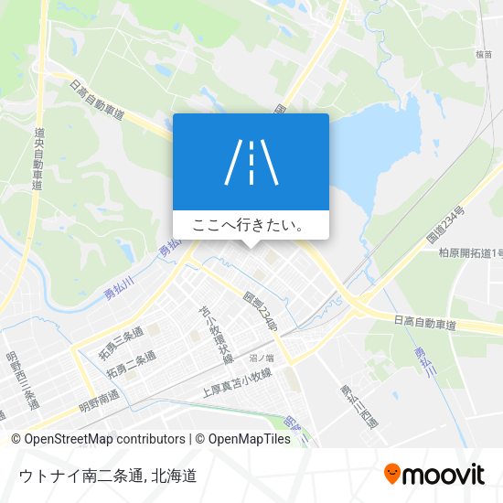 ウトナイ南二条通地図
