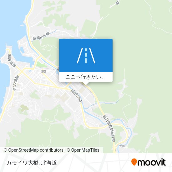 カモイワ大橋地図