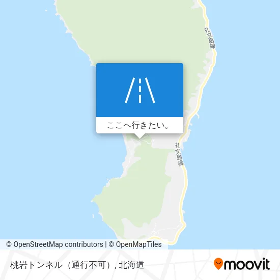 桃岩トンネル（通行不可）地図