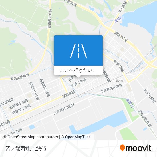 沼ノ端西通地図