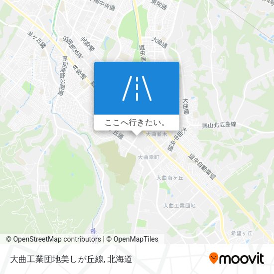 大曲工業団地美しが丘線地図