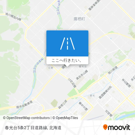春光台5条2丁目道路線地図