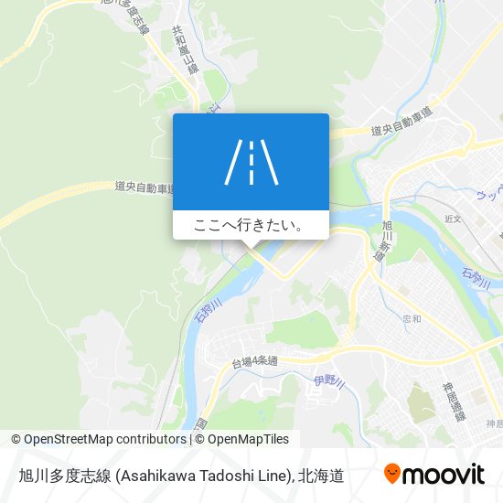 旭川多度志線 (Asahikawa Tadoshi Line)地図