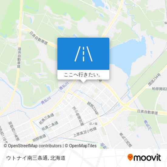 ウトナイ南三条通地図