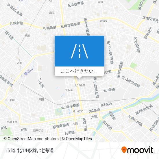 市道 北14条線地図