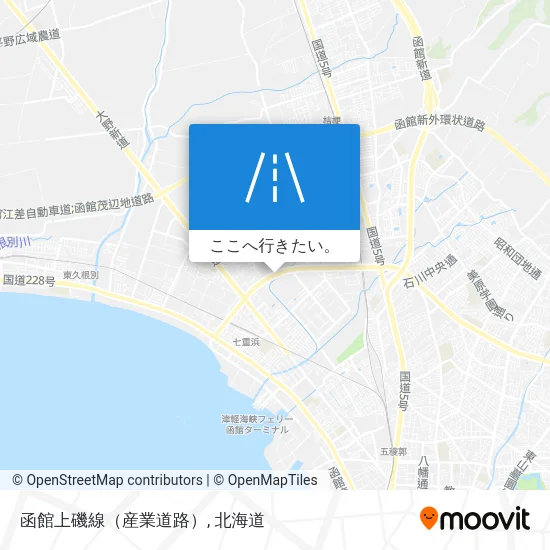 函館上磯線（産業道路）地図