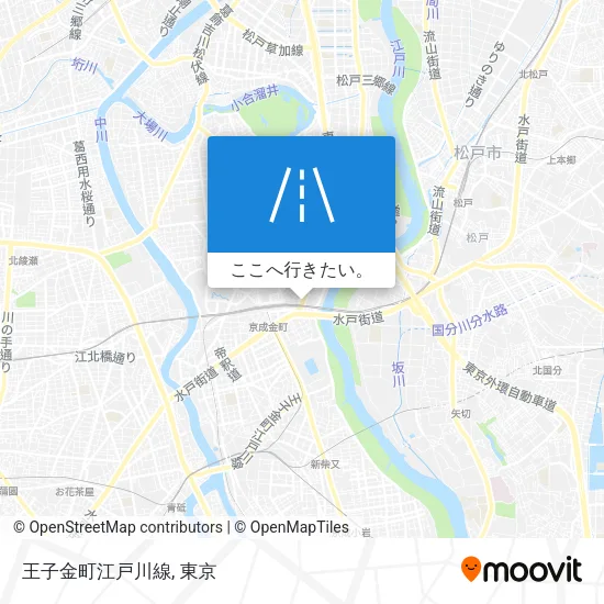 王子金町江戸川線地図