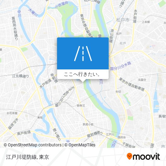 江戸川堤防線地図