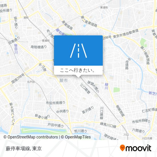 蕨停車場線地図